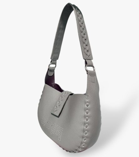 Umbra perforation Hobo bag - Barva: šedá zrnitá
