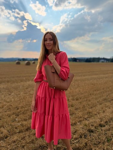 Tote Bella Large se stříbrným srdcem se zlatem a drahokamem