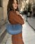 Umbra perforation Hobo bag - Barva: modrá zrnitá