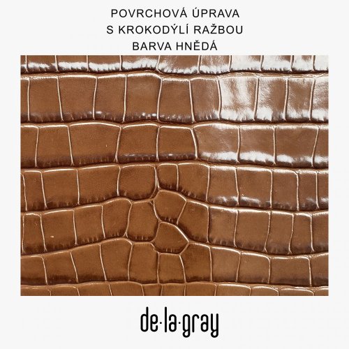 Emily - Barva: hnědá krokodýlí ražba