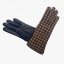 Kožené rukavice  / kohoutí stopa OKR - Velikost: 22