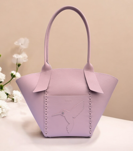 Tote Bella Large s kolibříkem - Barva: pudr růžová