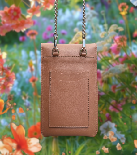 Pouzdro - Cestovatelka Mocha Mousse s drahokamem