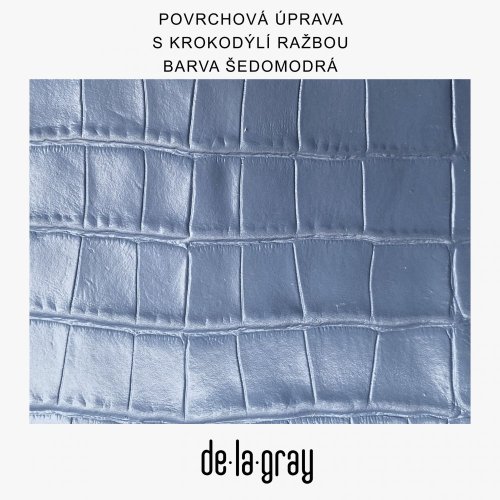 Emily - Barva: šedomodrá krokodýlí ražba