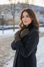 Kožené rukavice  / kohoutí stopa