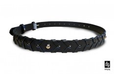 OPASEK - 3cm s koženým zdobením