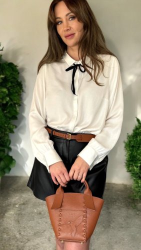 Tote Bella s kolibříkem - Barva: koňaková zrnitá