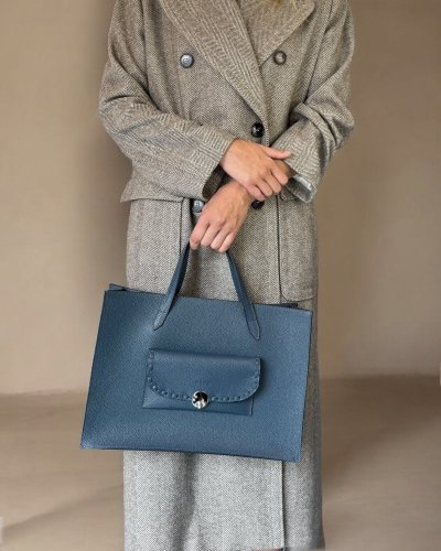 Madison Tote - Barva: petrolejová zrnitá