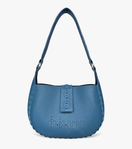 Umbra perforation Hobo bag - Barva: modrá zrnitá