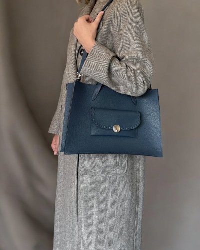 Madison Tote - Barva: petrolejová zrnitá