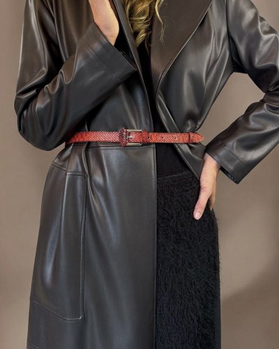 Scarlet opasek s hadím motivem - Barva: červená hadí