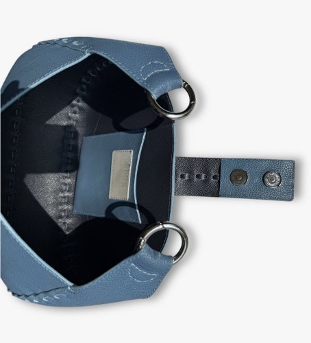 Umbra perforation Hobo bag - Barva: modrá zrnitá