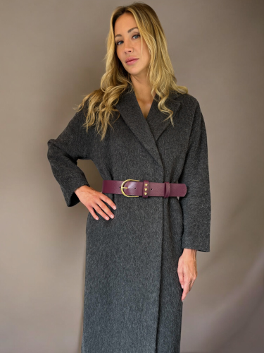 Avenue - široký opasek - Barva: červená - zrnitá