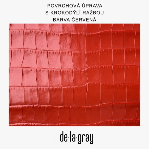 Iconic Steps - Barva: červená krokodýlí ražba