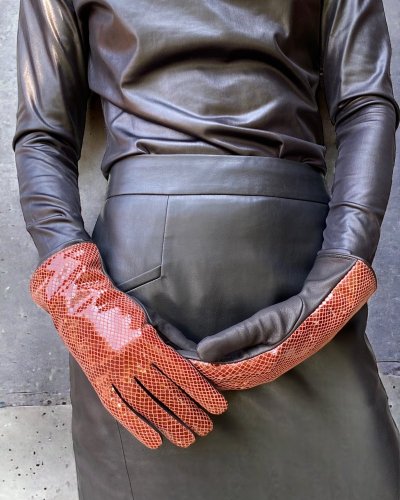 Kožené rukavice Snake - Velikost: 22