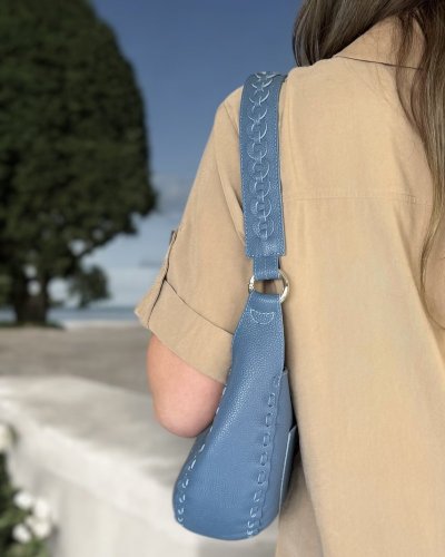 Umbra perforation Hobo bag - Barva: modrá zrnitá