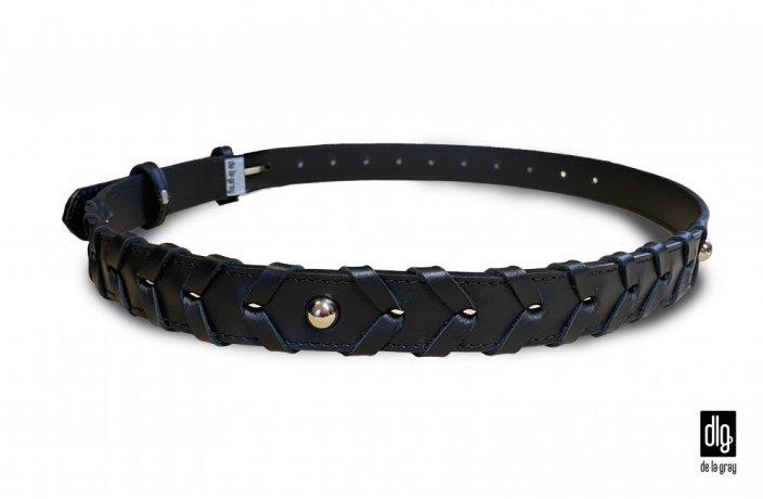 OPASEK - 3cm s koženým zdobením