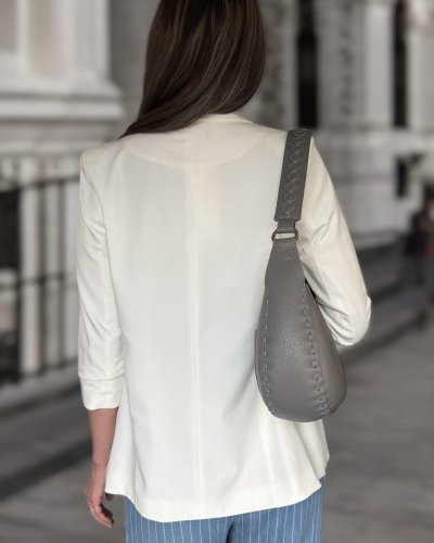Umbra perforation Hobo bag - Barva: šedá zrnitá